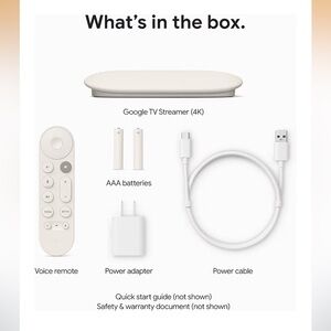 Google TV Streamer 4K & Google Ultra High-Speed HDMI Cable NIB